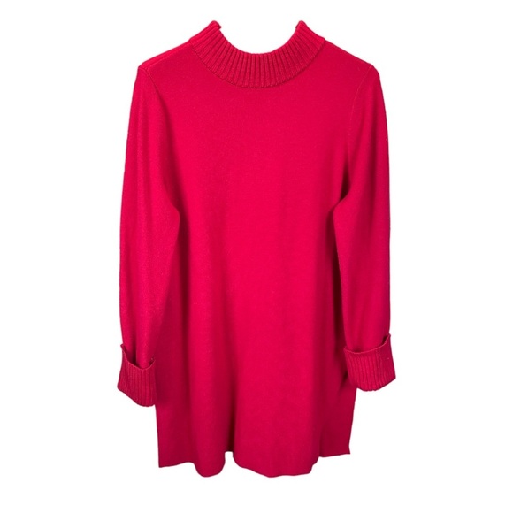 Chico's Dresses & Skirts - EUC CHICO'S Red Rib Cuff Sleeve Sweater
Dress size XL